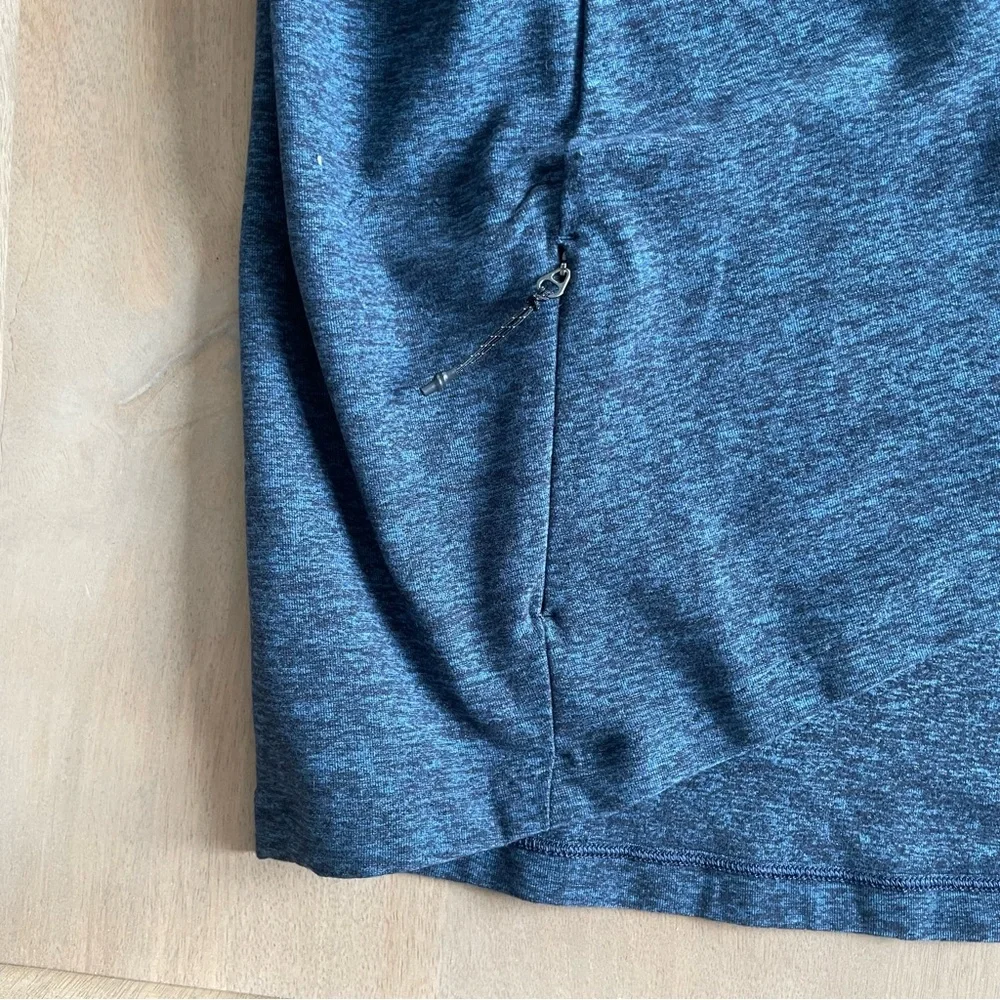 Lululemon Surge Warm Long Sleeve Heathered True Navy / Black - Picture 6 of 11